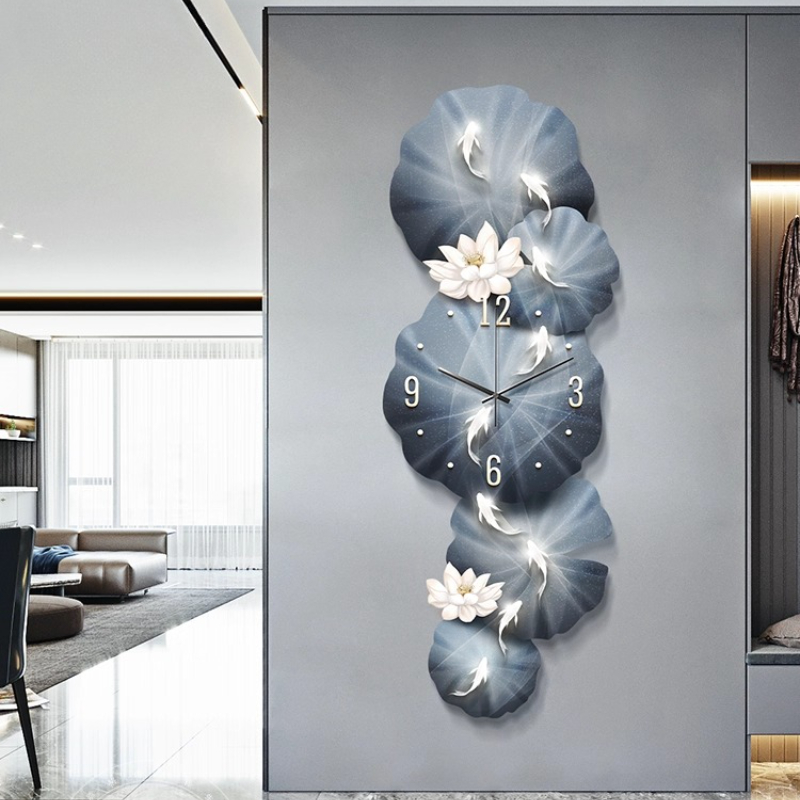 Resin Art Watch - Led Art Mural Wall Clock High