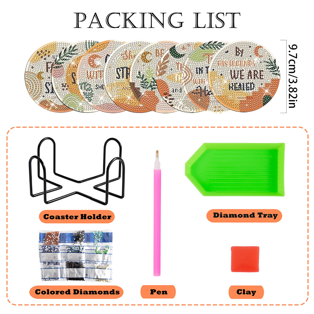 8 Pieces/Set Diamond Painting  - Resin Art Design ulasan dan harga
