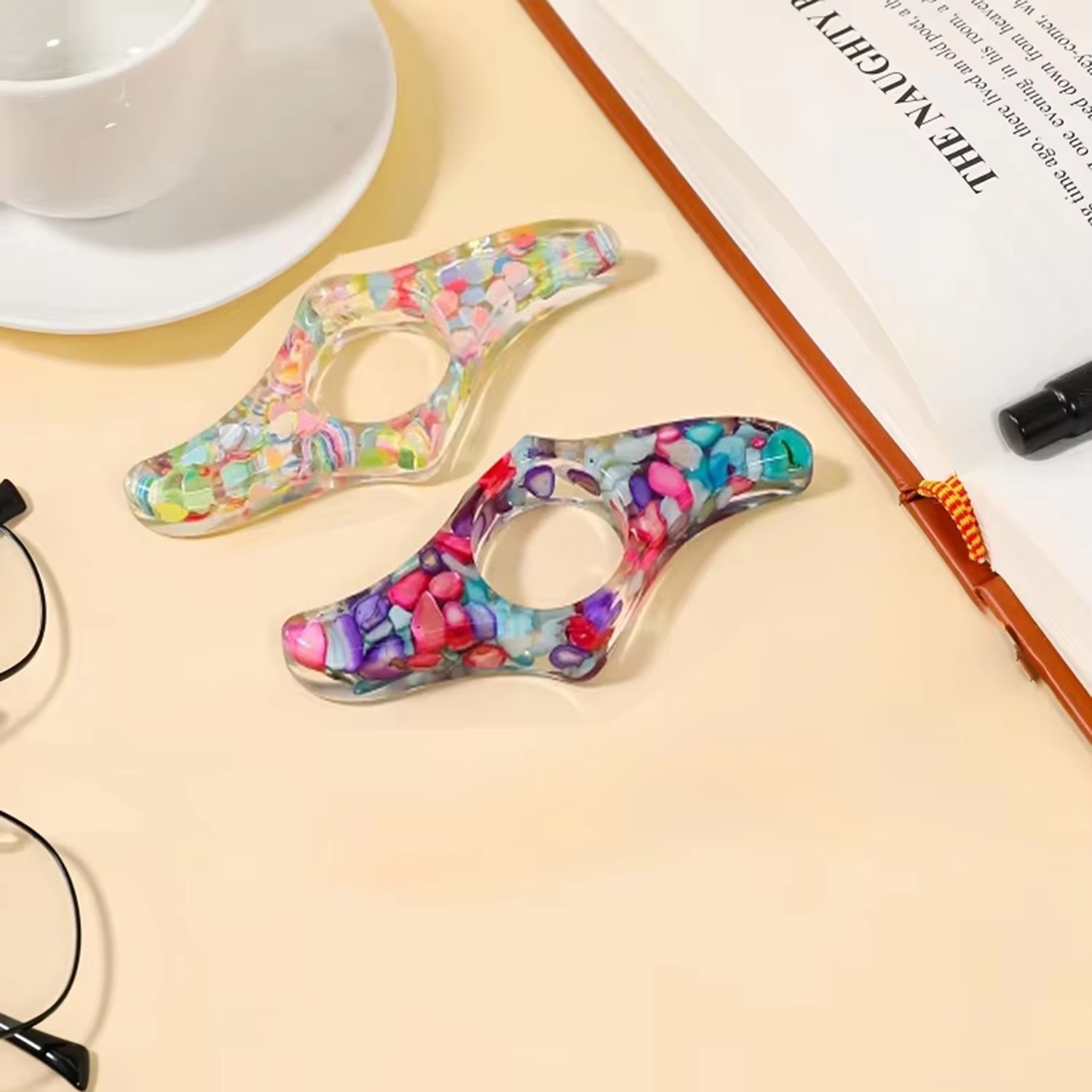 2Pcs Handmade Resin Thumb Page - Resin Art Book ulasan dan harga