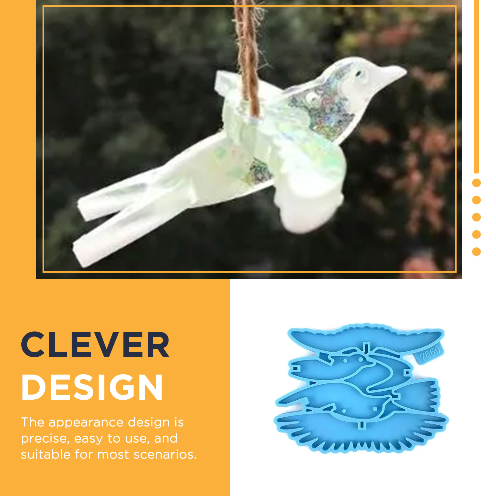 Silicone Hummingbird Mold for  - Resin Art Jewellery ulasan dan harga