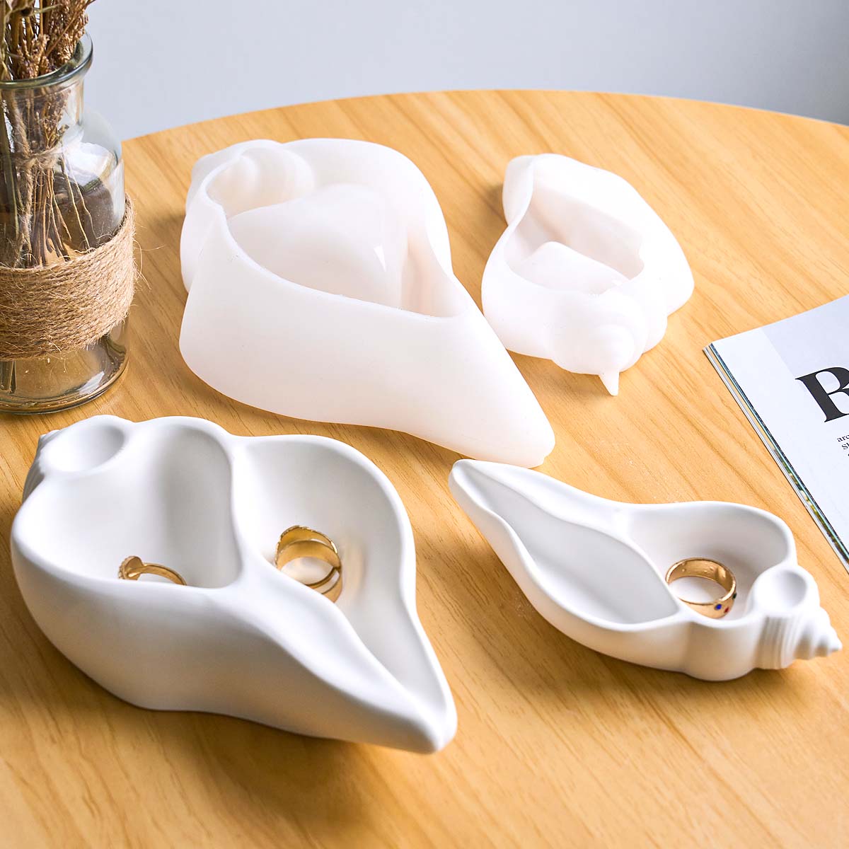 Ocean Conch Shell Candle Cup S - Resin Art Jewellery ulasan dan harga