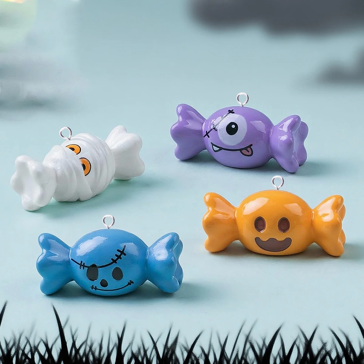 10Pcs European Halloween Candy - Resin Art Box ulasan dan harga