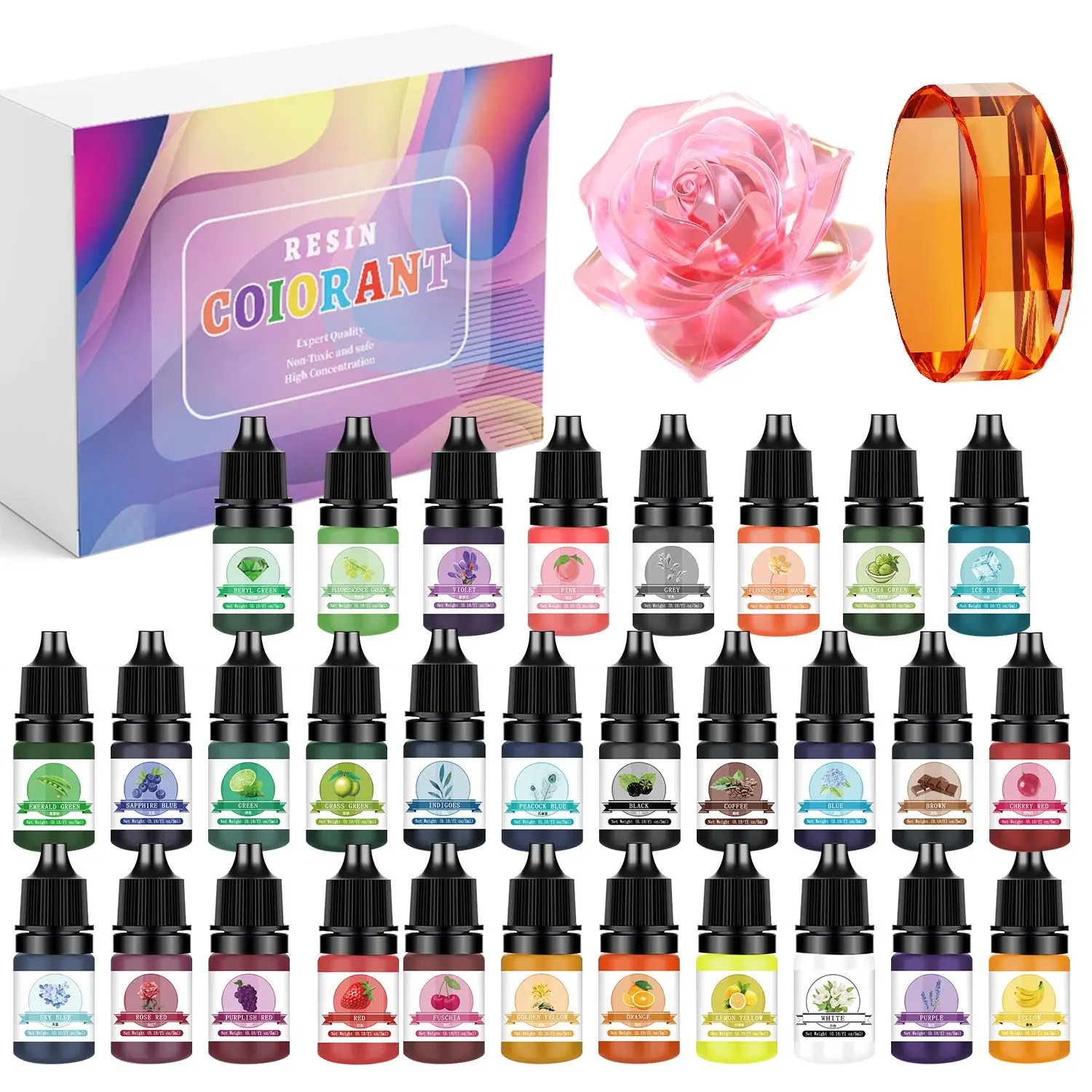 30Colors 5ml Epoxy Resin Pigme - Resin Art Jewellery ulasan dan harga