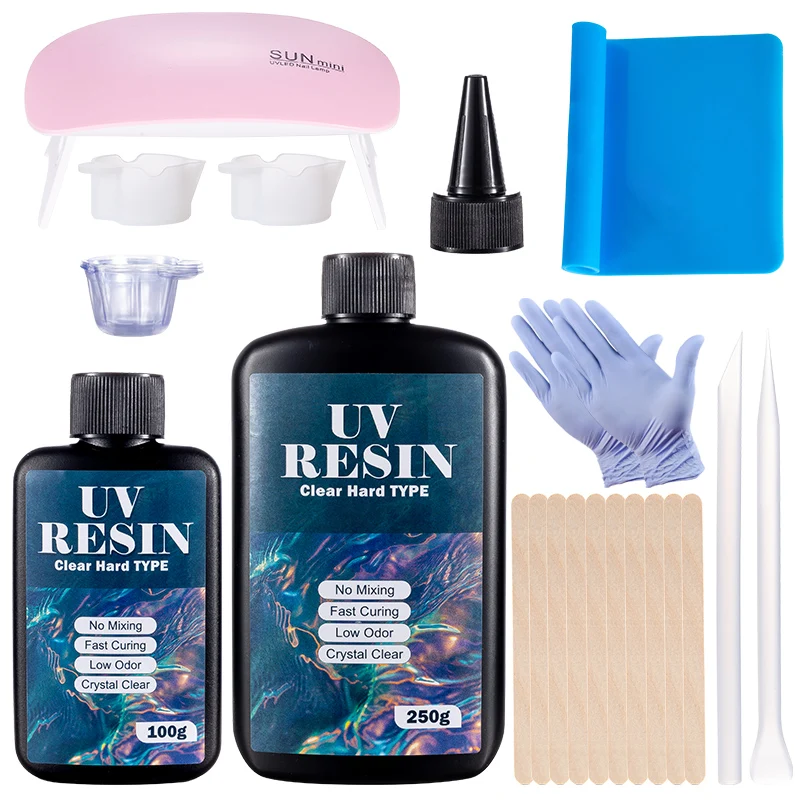 Hard UV Resin Glue Kit Fast Cu - Resin Art Price ulasan dan harga