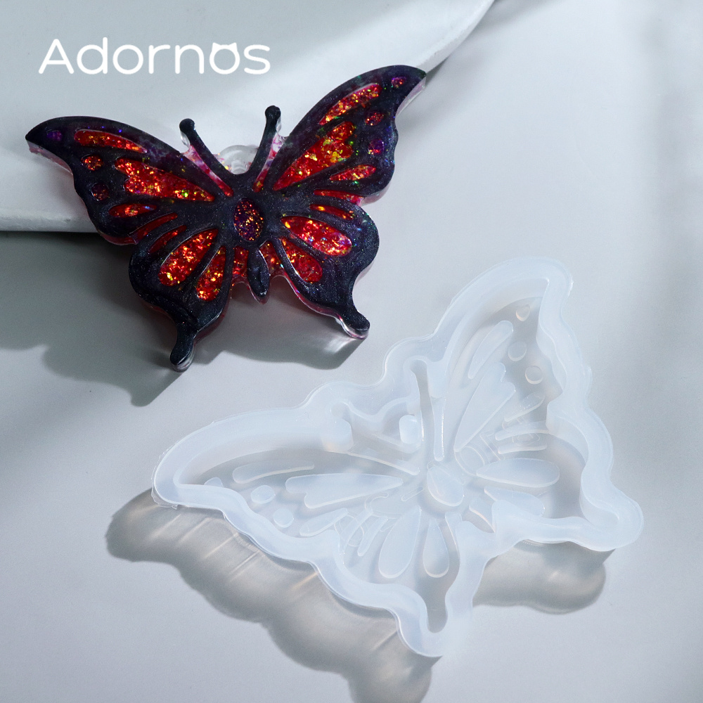 1Set Butterfly Keychain Epoxy  - Resin Art Jewellery ulasan dan harga
