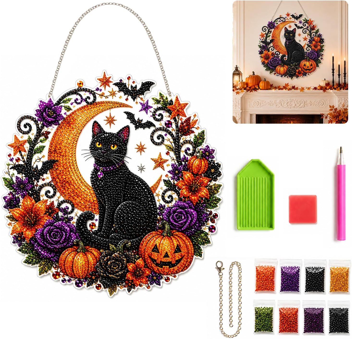Halloween Pumpkins Diamond Art - Resin Art Design ulasan dan harga