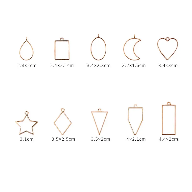 Geometric Shape Metal Epoxy Mo - Resin Art Jewellery ulasan dan harga