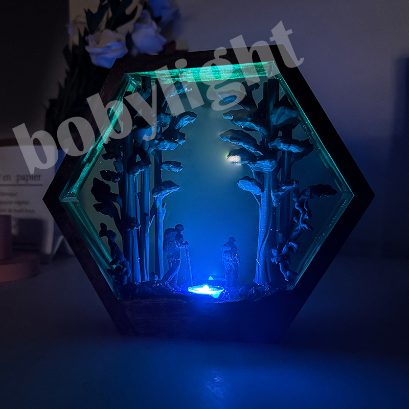 Hiker Figure Table Resin Lamp  - Resin Artist ulasan dan harga