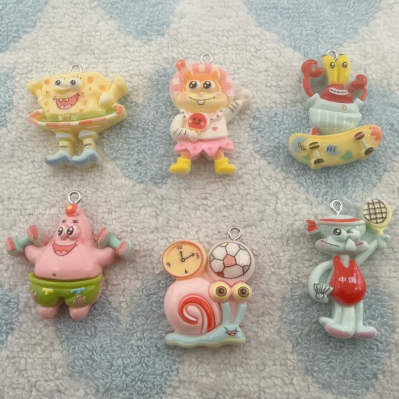 10pcs cartoon resin pendant, D - Resin Art Box ulasan dan harga