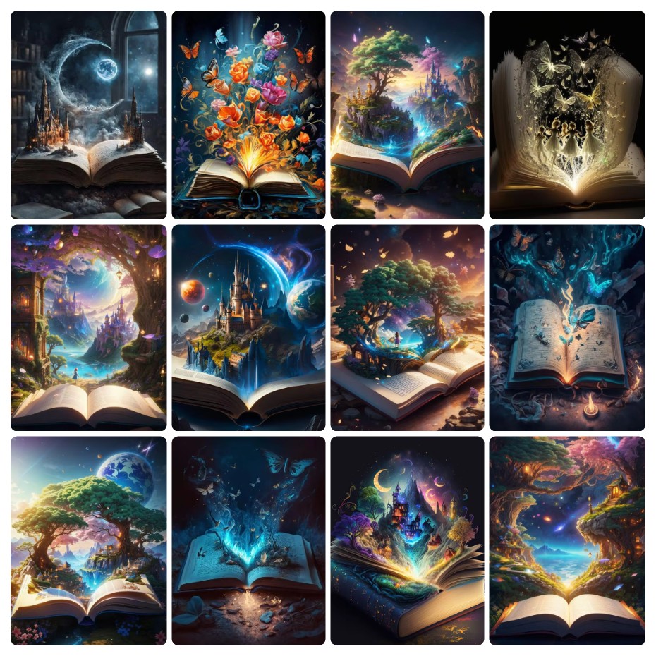 DIY 5D Magic Book Mosaic Flowe - Resin Art Book ulasan dan harga