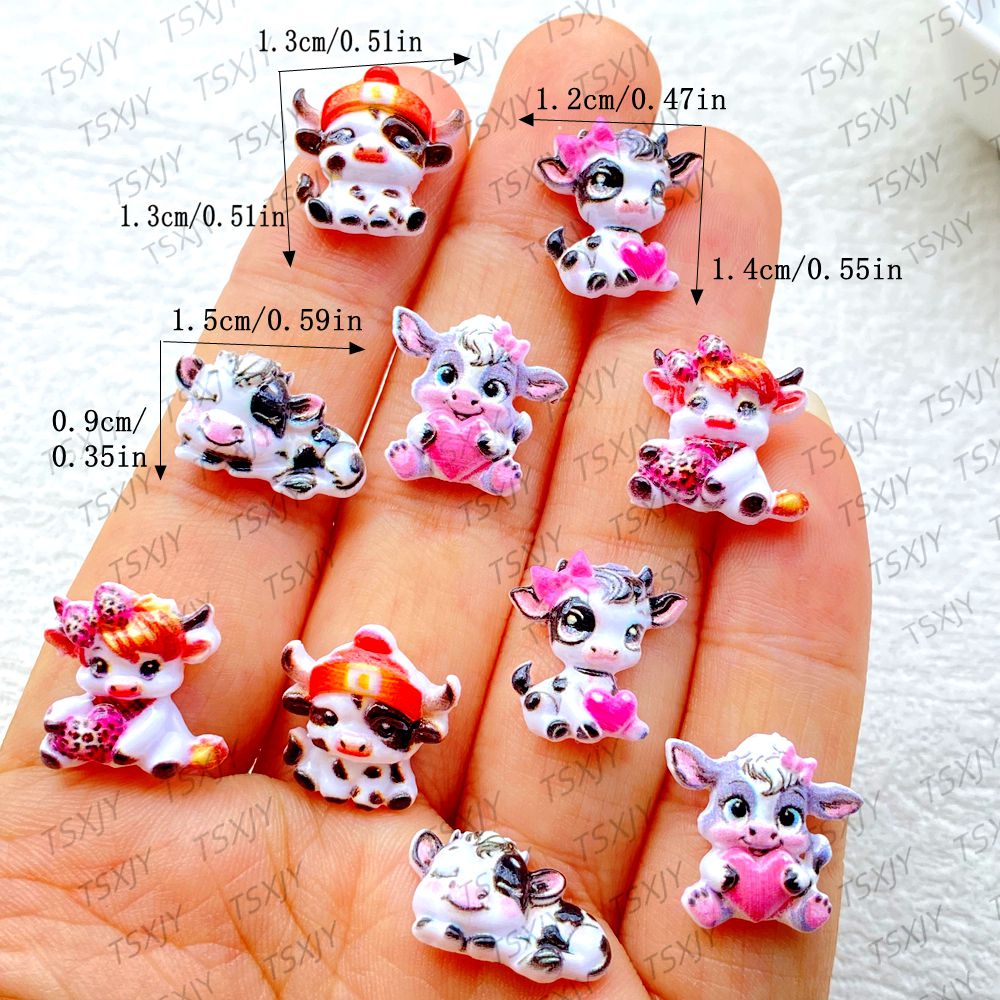 50Pcs Cute Mini  Cartoon color - Resin Art Design ulasan dan harga