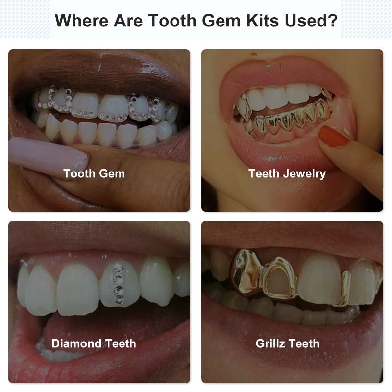Tooth Gem Set Glue Kit with UV - Resin Art Jewellery ulasan dan harga