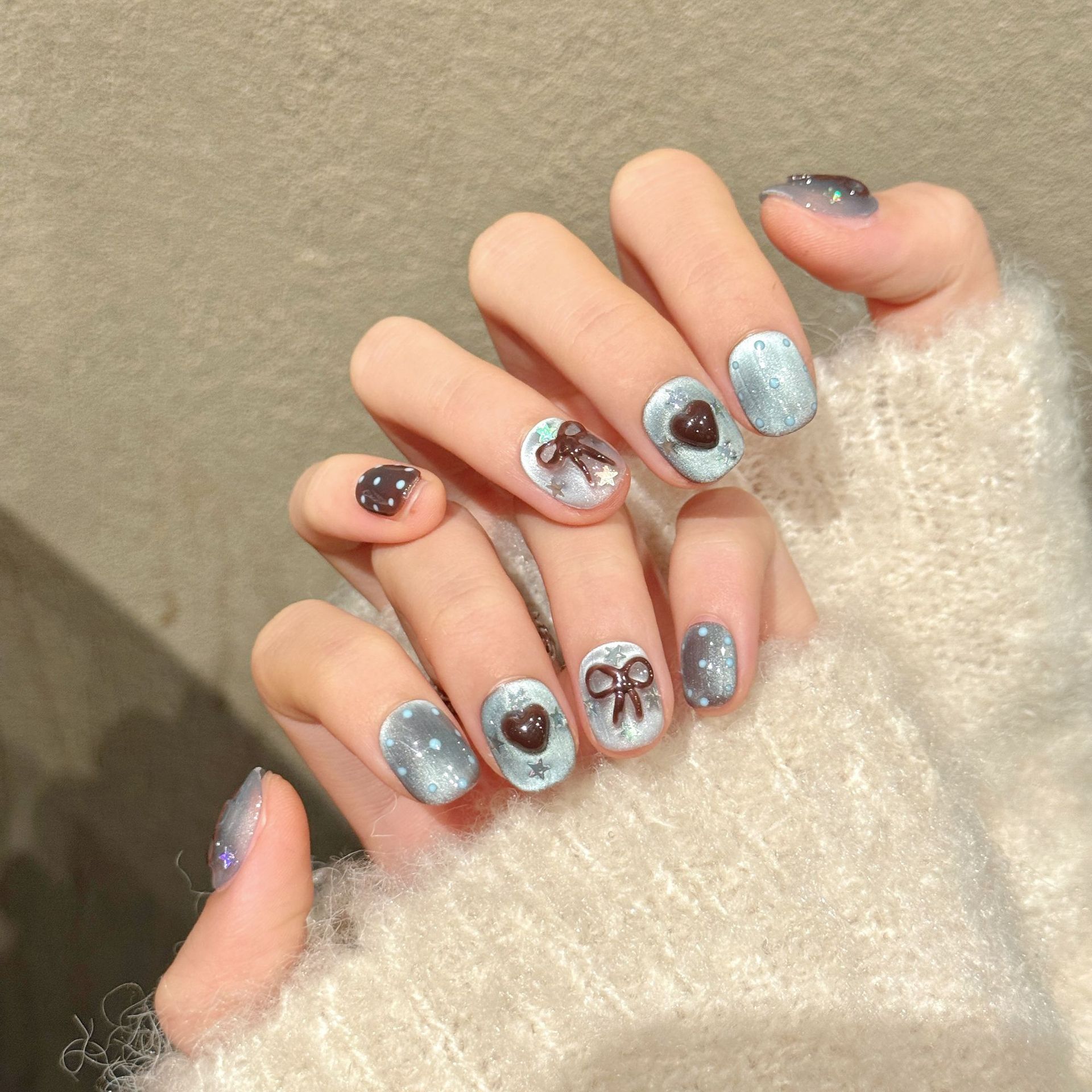 10Pcs Cat's Eye Star Design Ha - Resin Art Design ulasan dan harga