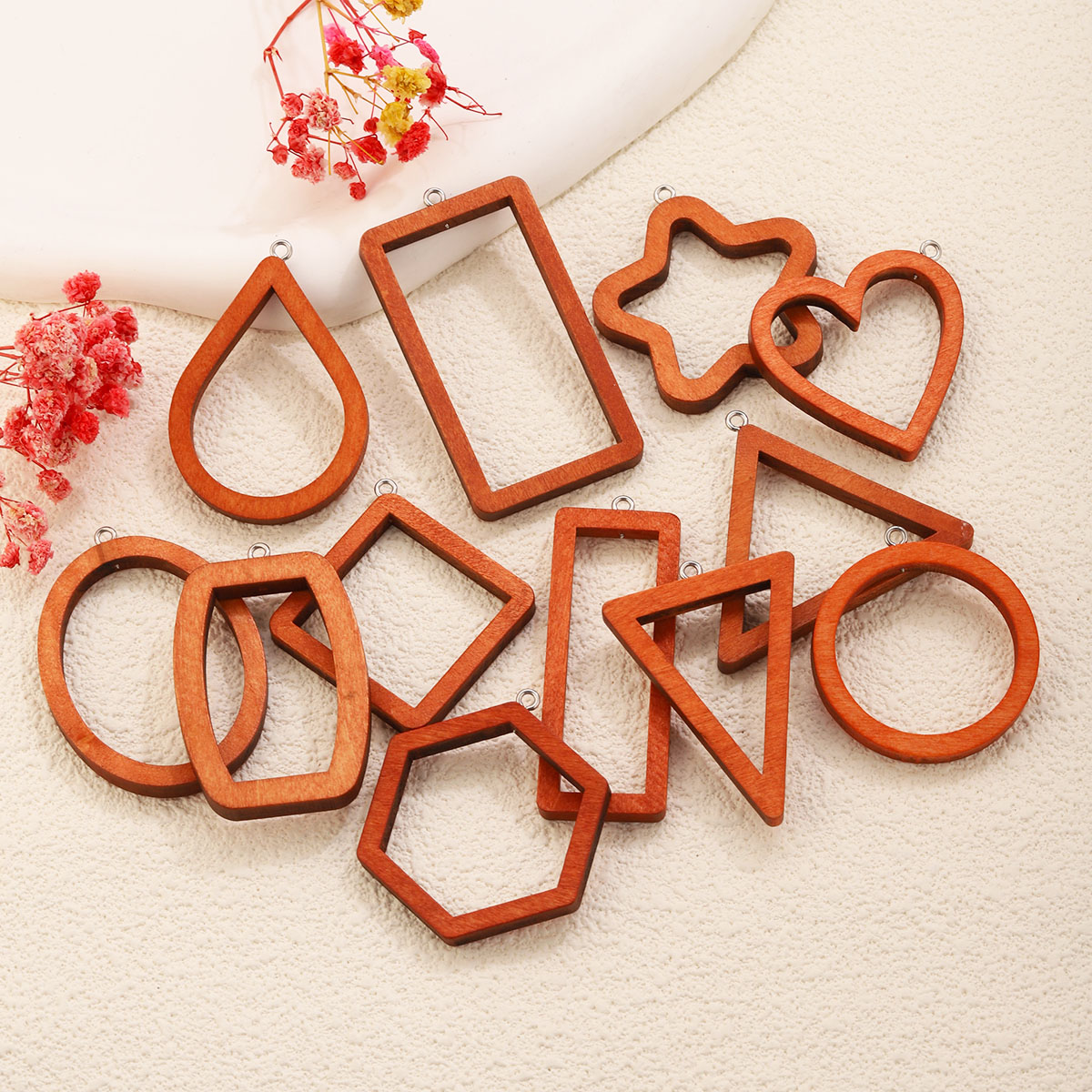 10PCS Triangle Rectangle Wood  - Resin Art Box ulasan dan harga