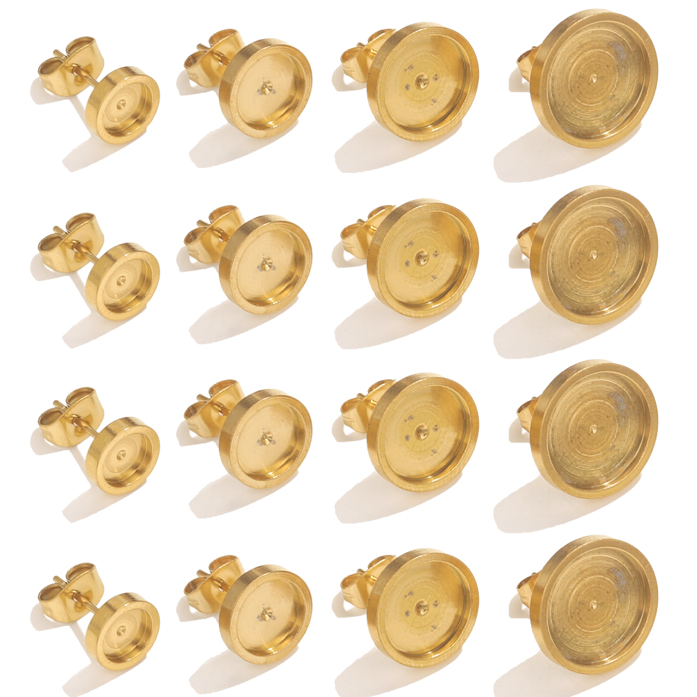 10pcs Stainless Steel Gold Ear - Resin Art Box ulasan dan harga