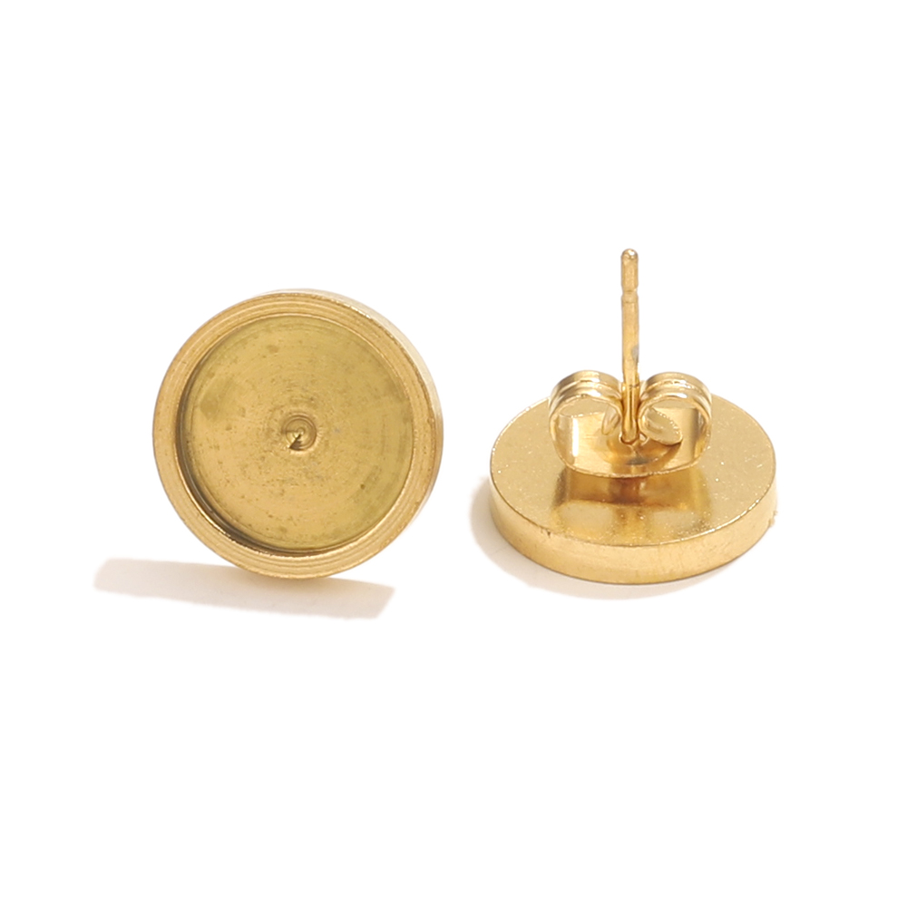 10pcs Stainless Steel Gold Ear - Resin Art Box ulasan dan harga